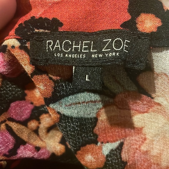 RACHEL ZOE OVERSIZED BUTTON DOWN SMOCK TOP. - Picture 3 of 8